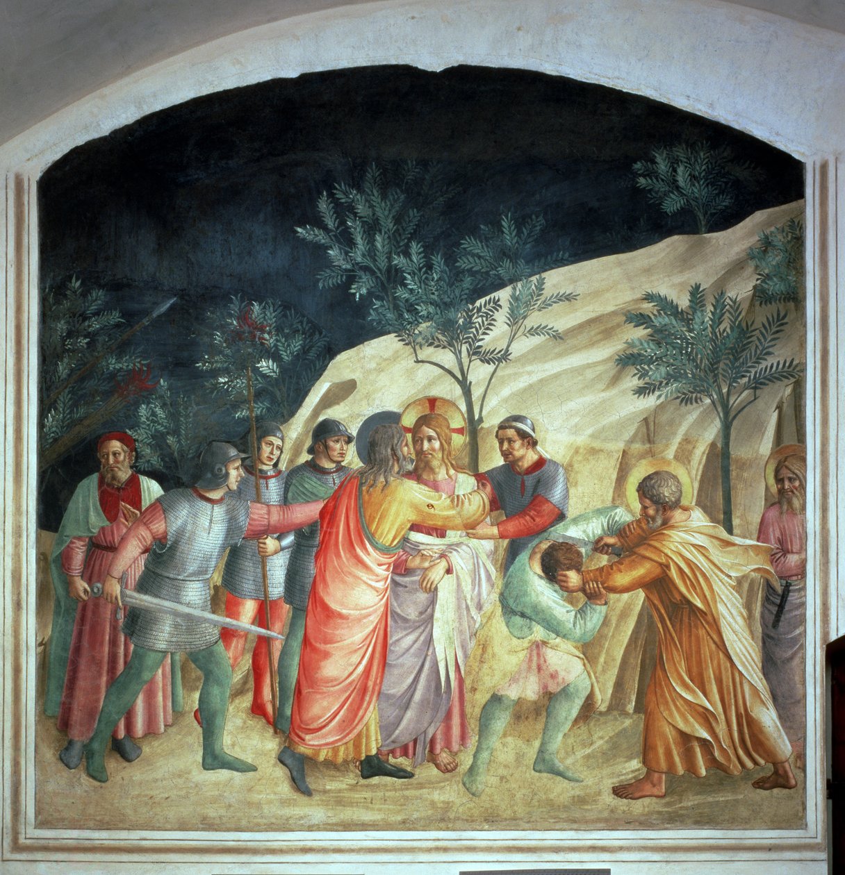 Pocałunek Judasza, 1442 autorstwa Fra Angelico