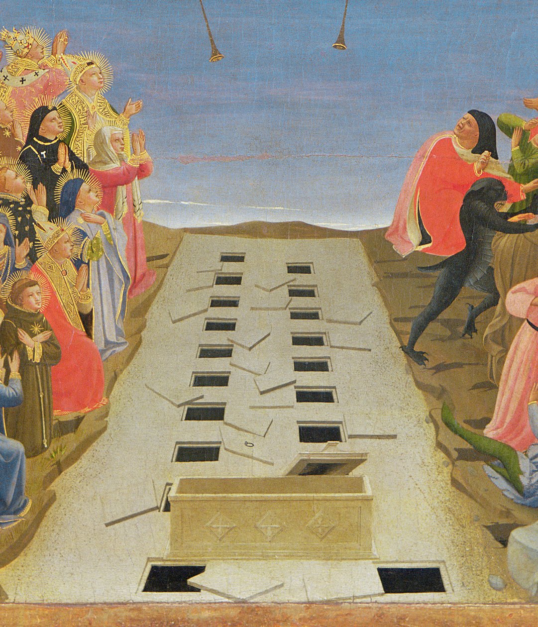 Sąd Ostateczny, ołtarz z Santa Maria degli Angioli, detal, ok. 1431 autorstwa Fra Angelico