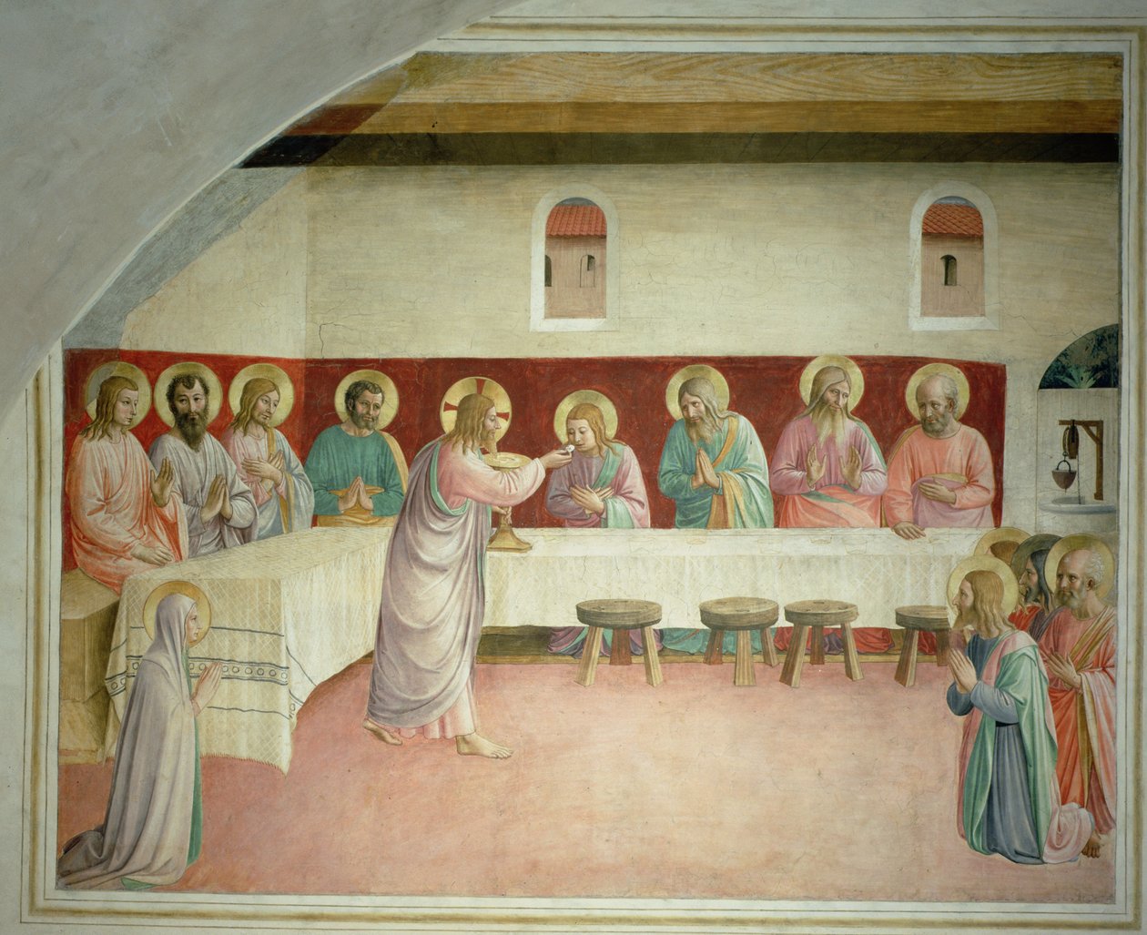 Ostatnia Wieczerza, 1442 r. autorstwa Fra Angelico