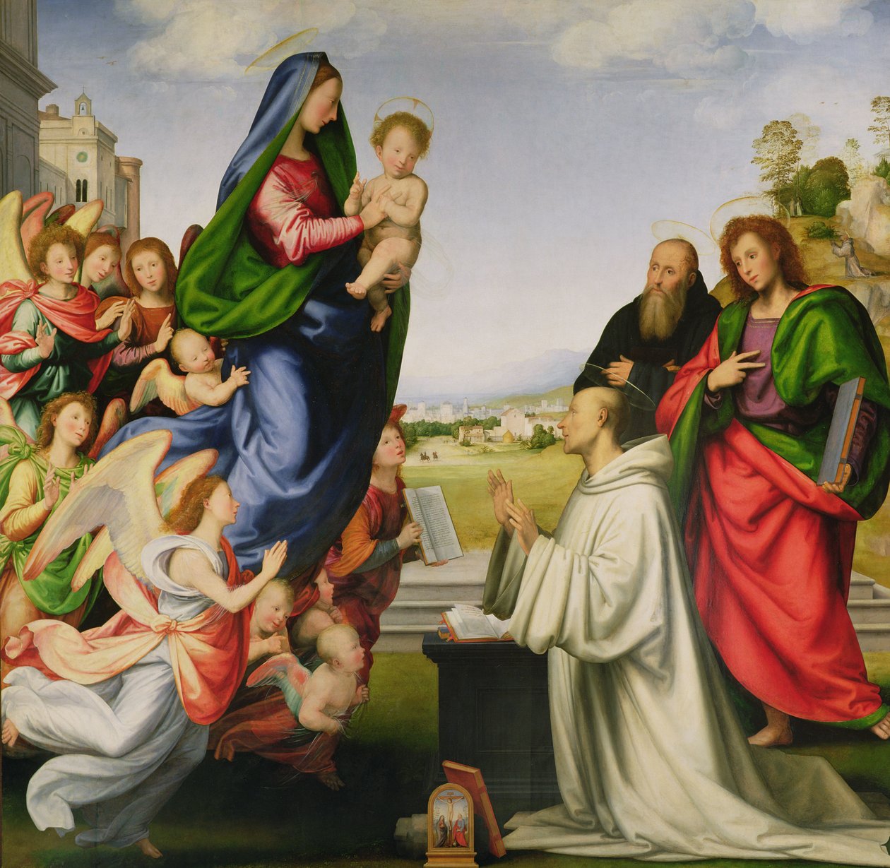 Objawienie Dziewicy św. Bernardowi, 1504-07 autorstwa Fra Bartolommeo