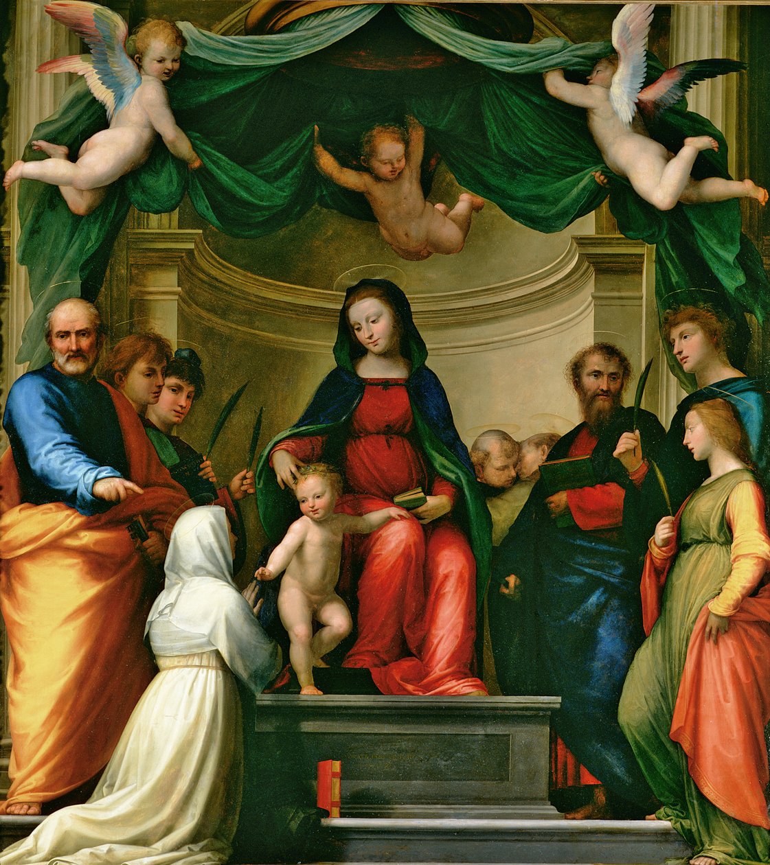 Mistyczne zaślubiny św. Katarzyny ze Sieny ze świętymi, 1511 autorstwa Fra Bartolommeo