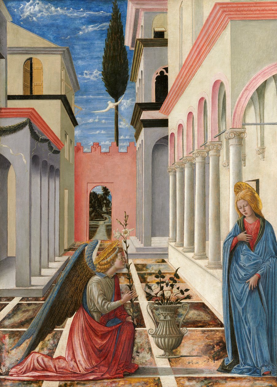 Zwiastowanie, ok. 14451450 (tempera na panelu) autorstwa Fra Carnevale
