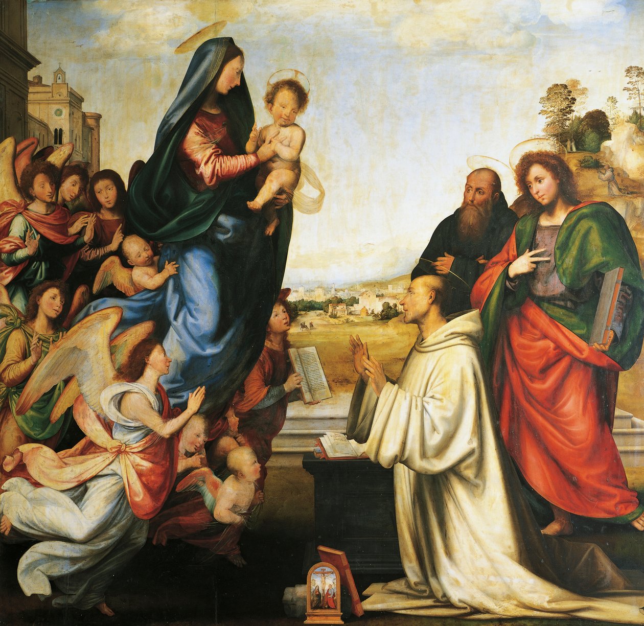 Objawienie się Dziewicy świętemu Bernardowi autorstwa Fra (1472 1517) Bartolomeo