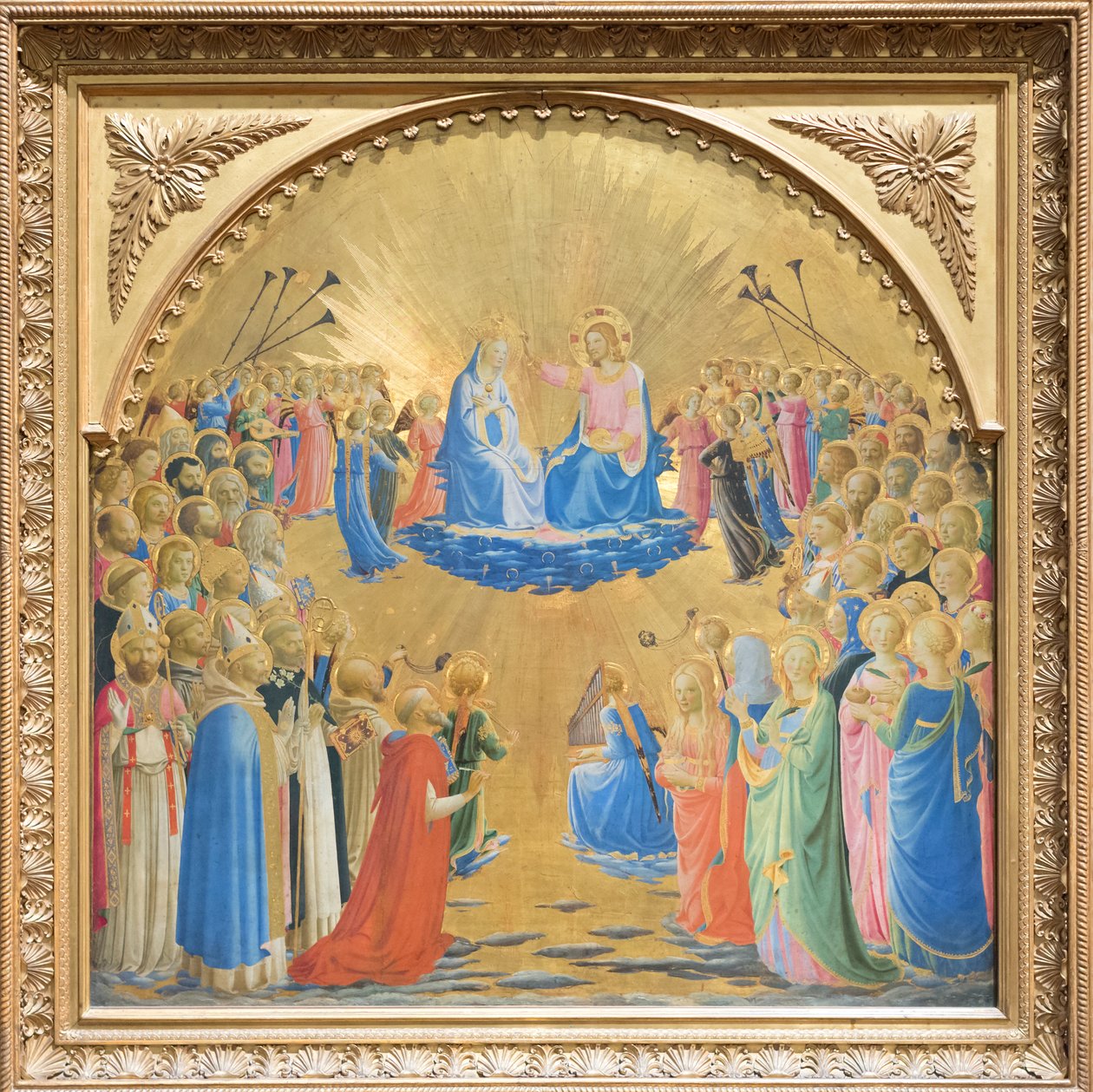 Uwielbienie Dziewicy z aniołami i świętymi autorstwa Fra (c.1387 1455) Angelico