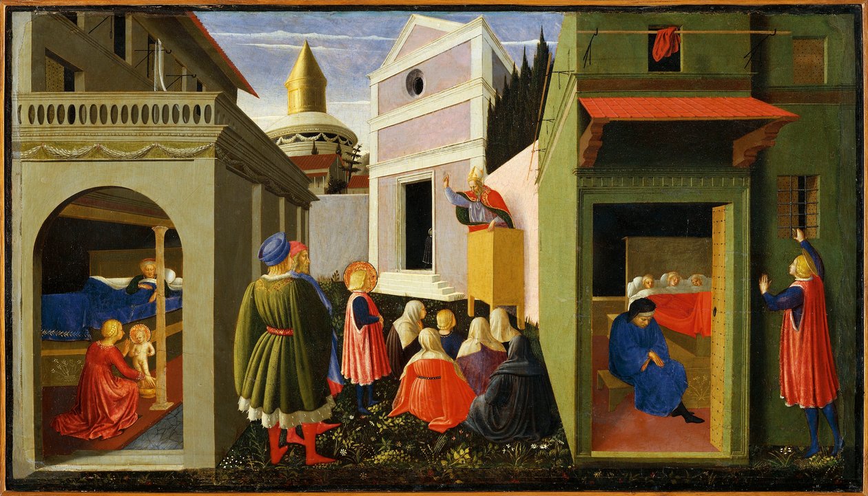 Włochy, Rzym, Historie św. Mikołaja autorstwa Fra (c.1387 1455) Angelico