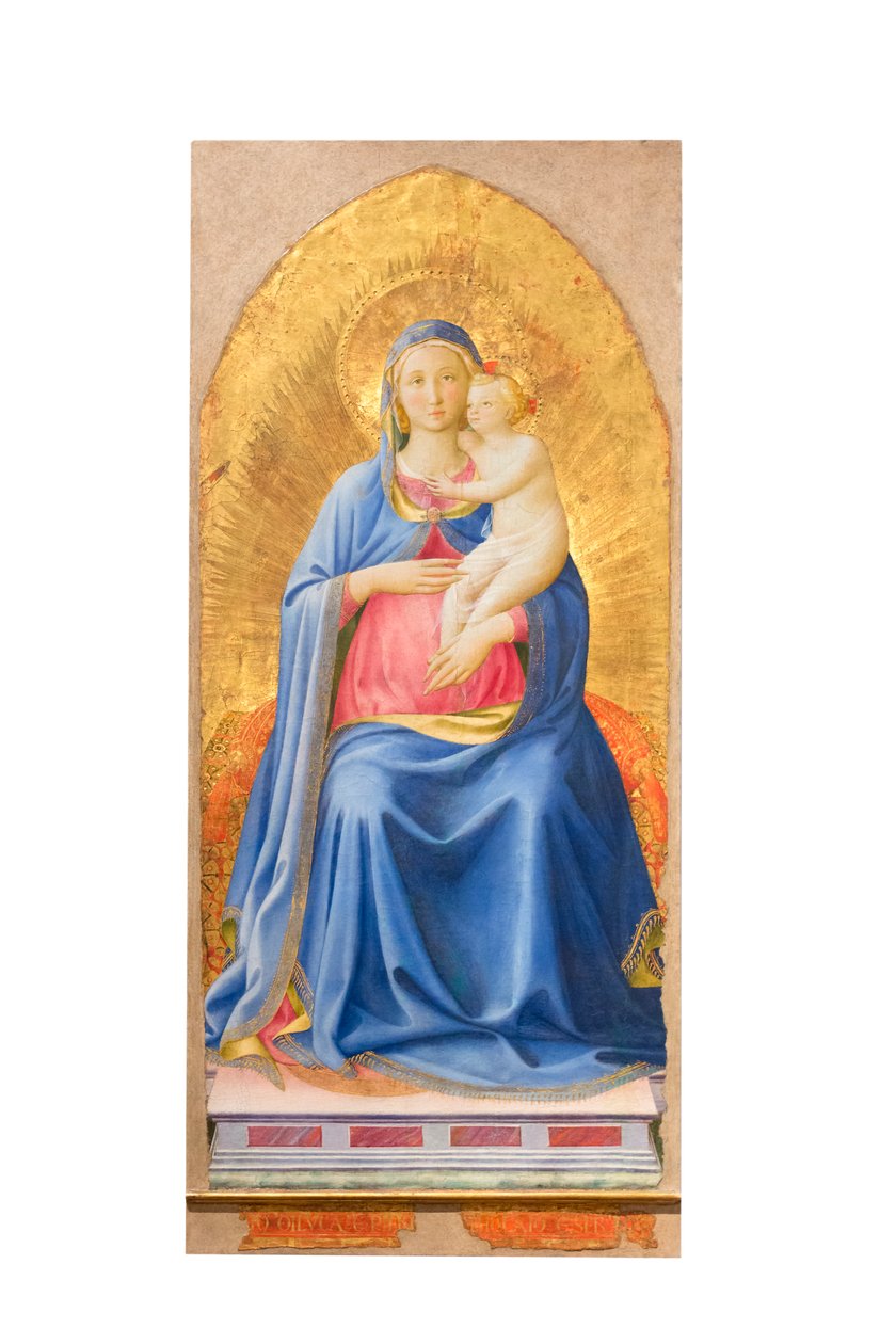 Madonna z Dzieciątkiem na tronie autorstwa Fra (c.1387 1455) Angelico