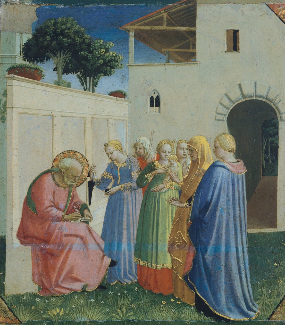 Nadanie imienia św. Jana Chrzciciela, ok. 1430 (tempera na drewnie) autorstwa Fra (c.1387 1455) Angelico