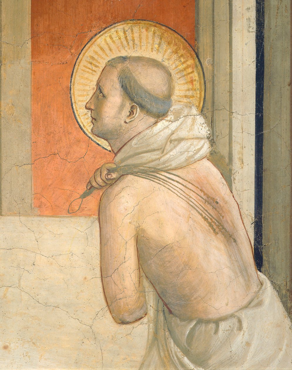 Chrystus w kolumnie, Dziewica i postać skruszonego dominikańskiego świętego autorstwa Fra (c.1387 1455) Angelico