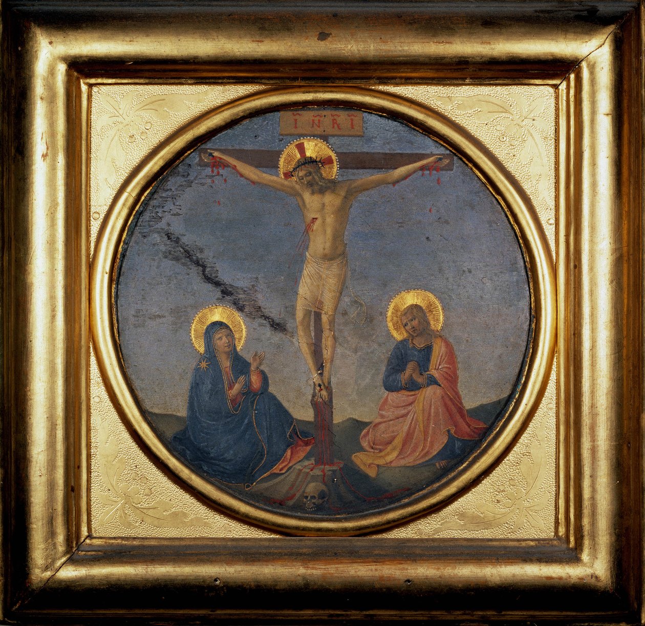 Ukrzyżowanie Chrystusa między Dziewicą a Marią Magdaleną (obraz) autorstwa Fra  Angelico