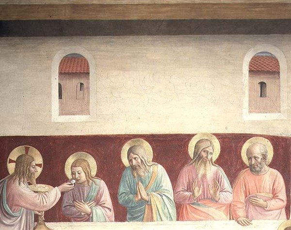 Fragment obrazu Ostatnia Wieczerza autorstwa Fra  Angelico