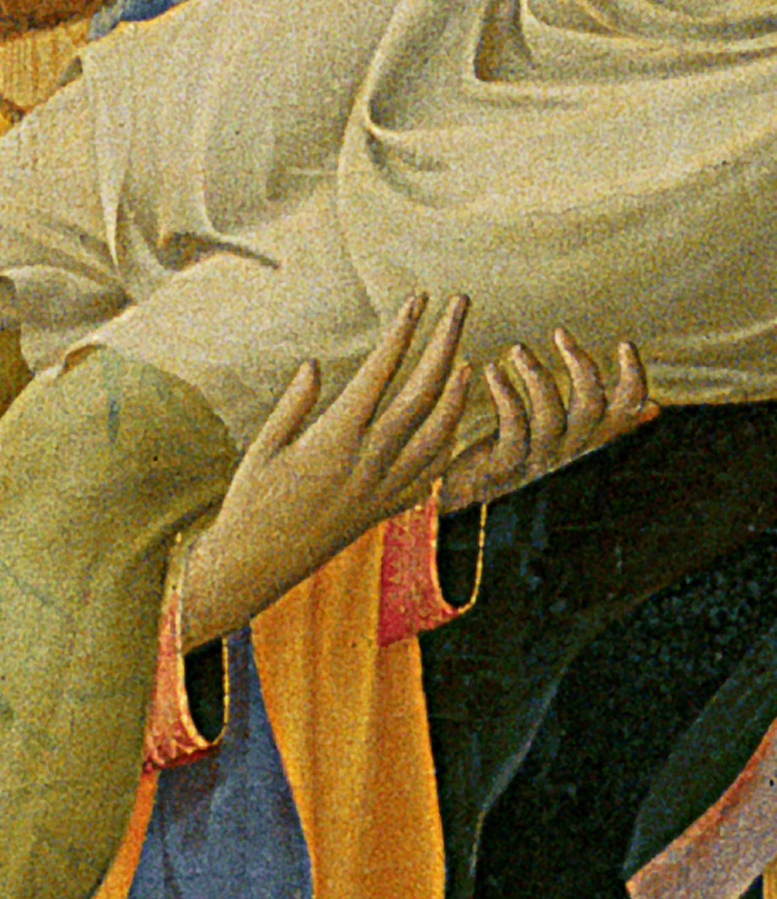 Fragment ołtarza Santa Trinita, ramy i sterczyn autorstwa Lorenzo Monaco (Piero di Giovanni) (ok. 1370-1425) ukończony ok. 1434 (tempera i złoto na panelu) autorstwa Fra  Angelico