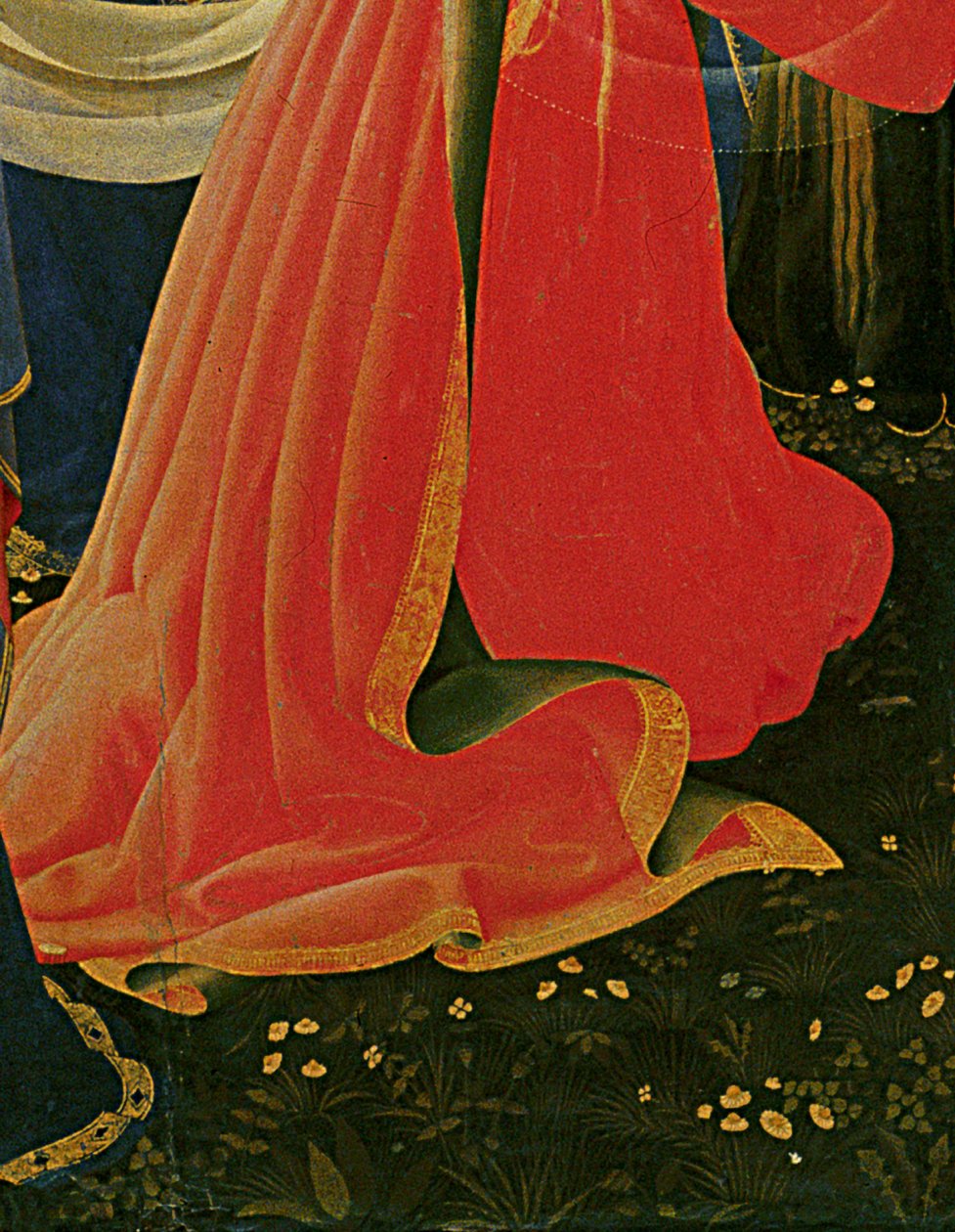 Fragment ołtarza Santa Trinita, ramy i sterczyn autorstwa Lorenzo Monaco (Piero di Giovanni) (ok. 1370-1425) ukończony ok. 1434 (tempera i złoto na panelu) autorstwa Fra  Angelico