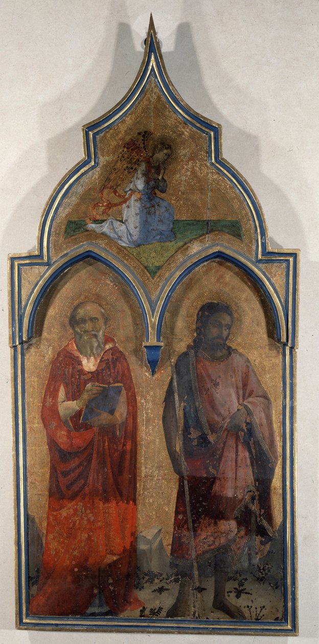 Drzwi Tabernakulum Trójcy Przenajświętszej (Santa Trinita) (Obraz na drewnie) autorstwa Fra  Angelico
