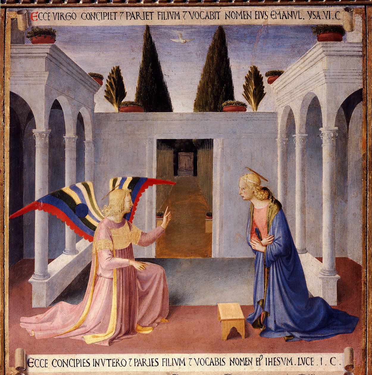 Historia życia Chrystusa: Zwiastowanie z Gołębicą Ducha Świętego (Ducha Świętego) autorstwa Fra  Angelico