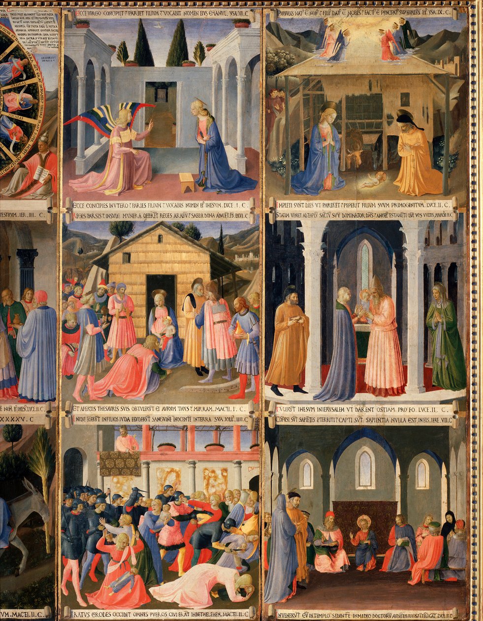Życie Chrystusa, Srebrna Szafa. (Tempera na drewnie autorstwa Fra  Angelico