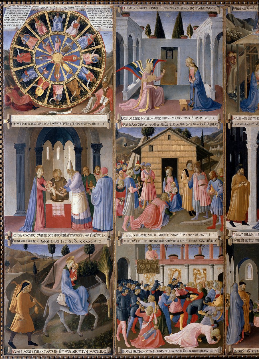 Życie Chrystusa, Srebrna Szafa. (Tempera na drewnie autorstwa Fra  Angelico