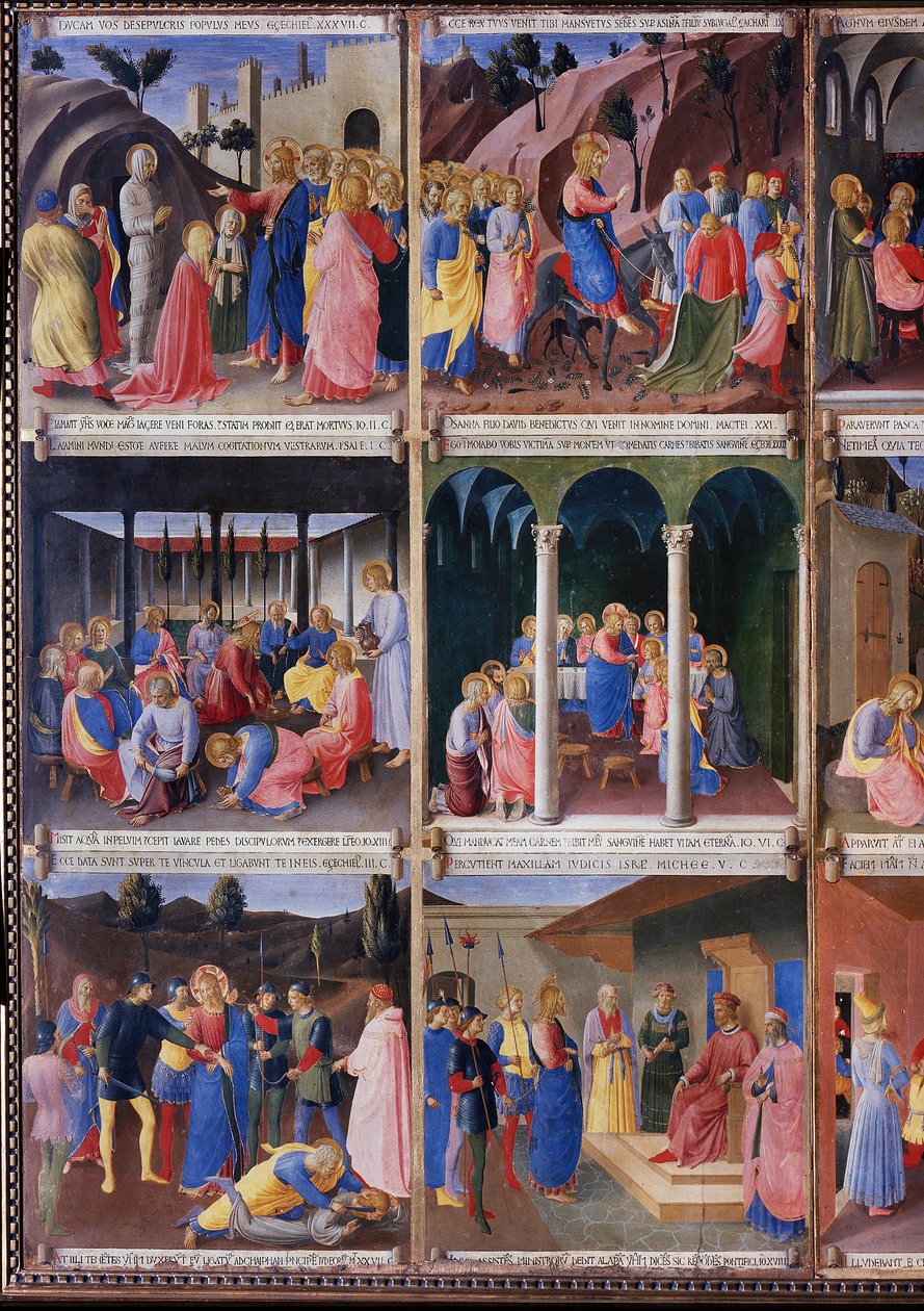 Życie Chrystusa, Srebrna Szafa. (Tempera na drewnie autorstwa Fra  Angelico