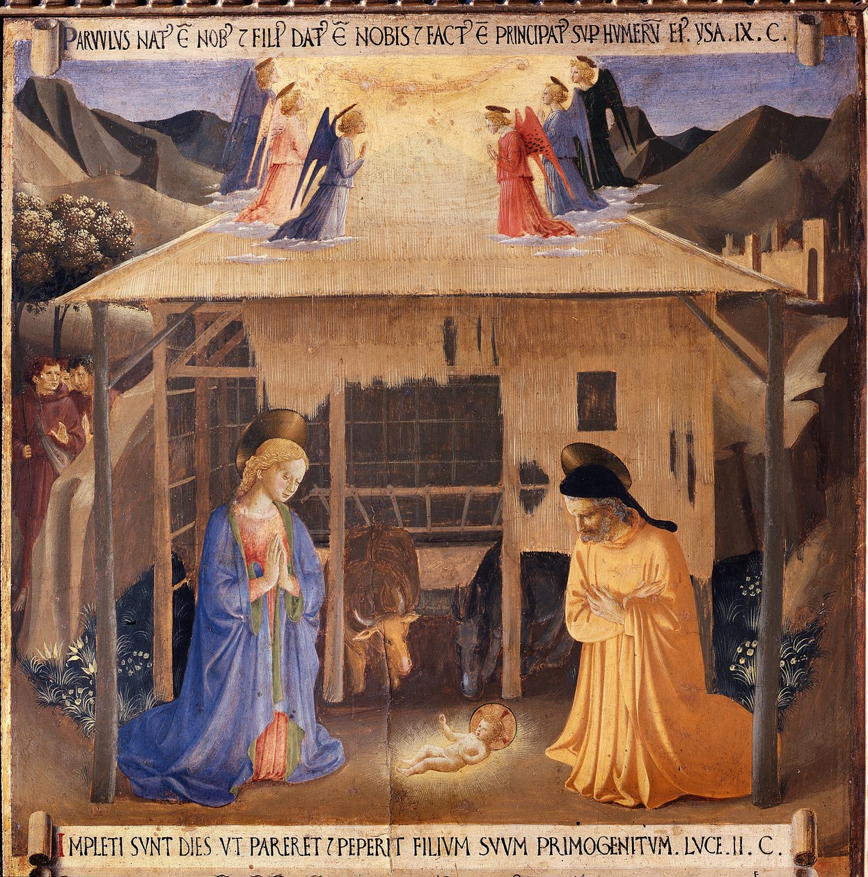 Życie Chrystusa: Narodzenia, Armadio degli Argenti. (Tempera na drewnie autorstwa Fra  Angelico