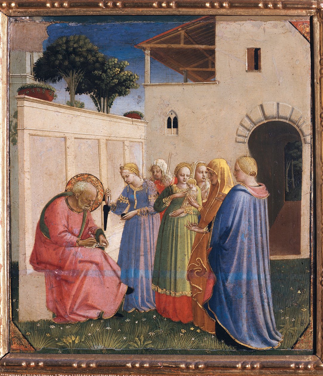 Nadanie imienia św. Jana Chrzciciela (Malarstwo na drewnie) autorstwa Fra  Angelico