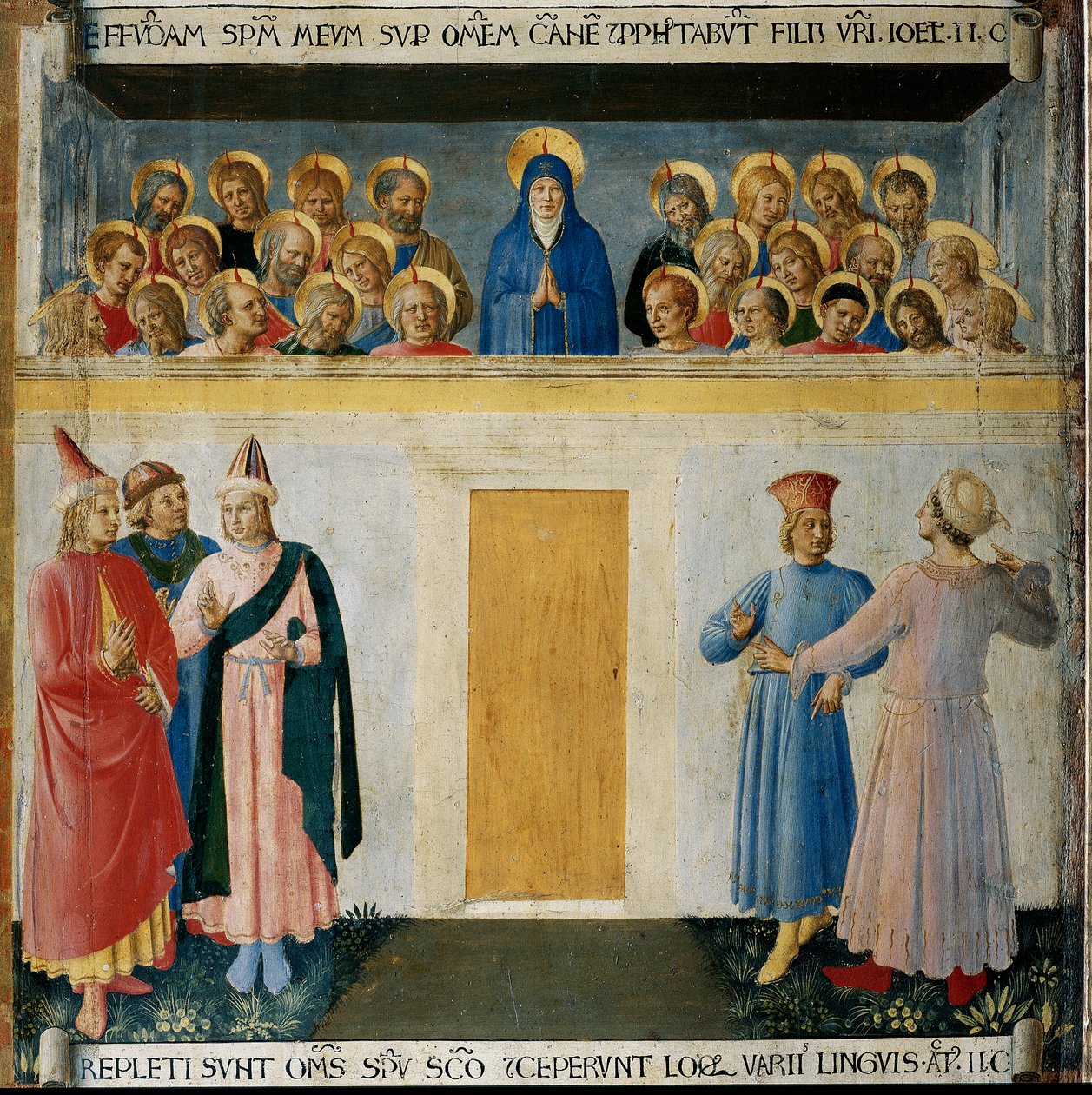 Zielone Świątki. Życie Chrystusa, Srebrna Szafa. (Tempera na drewnie autorstwa Fra  Angelico