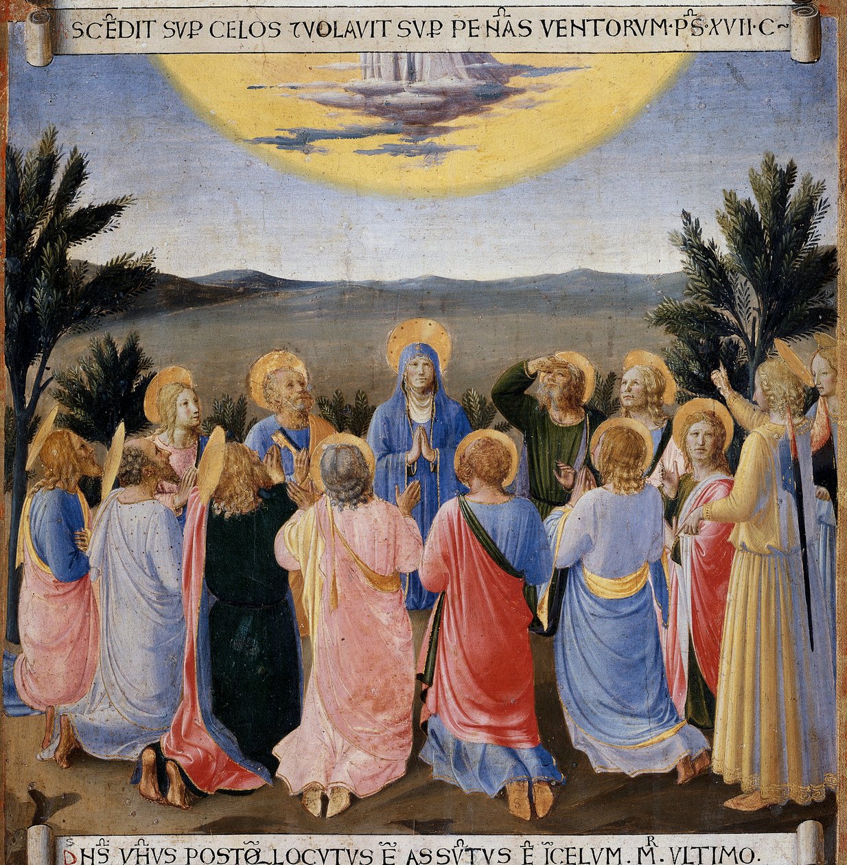 Wniebowstąpienie. Życie Chrystusa, Srebrna Szafa. (Tempera na drewnie autorstwa Fra  Angelico