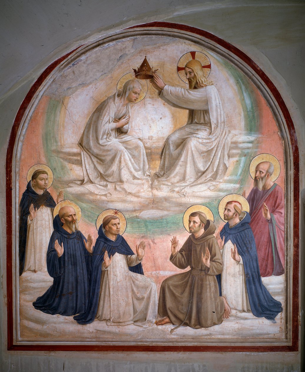 Koronacja Matki Boskiej (fresco autorstwa Fra  Angelico