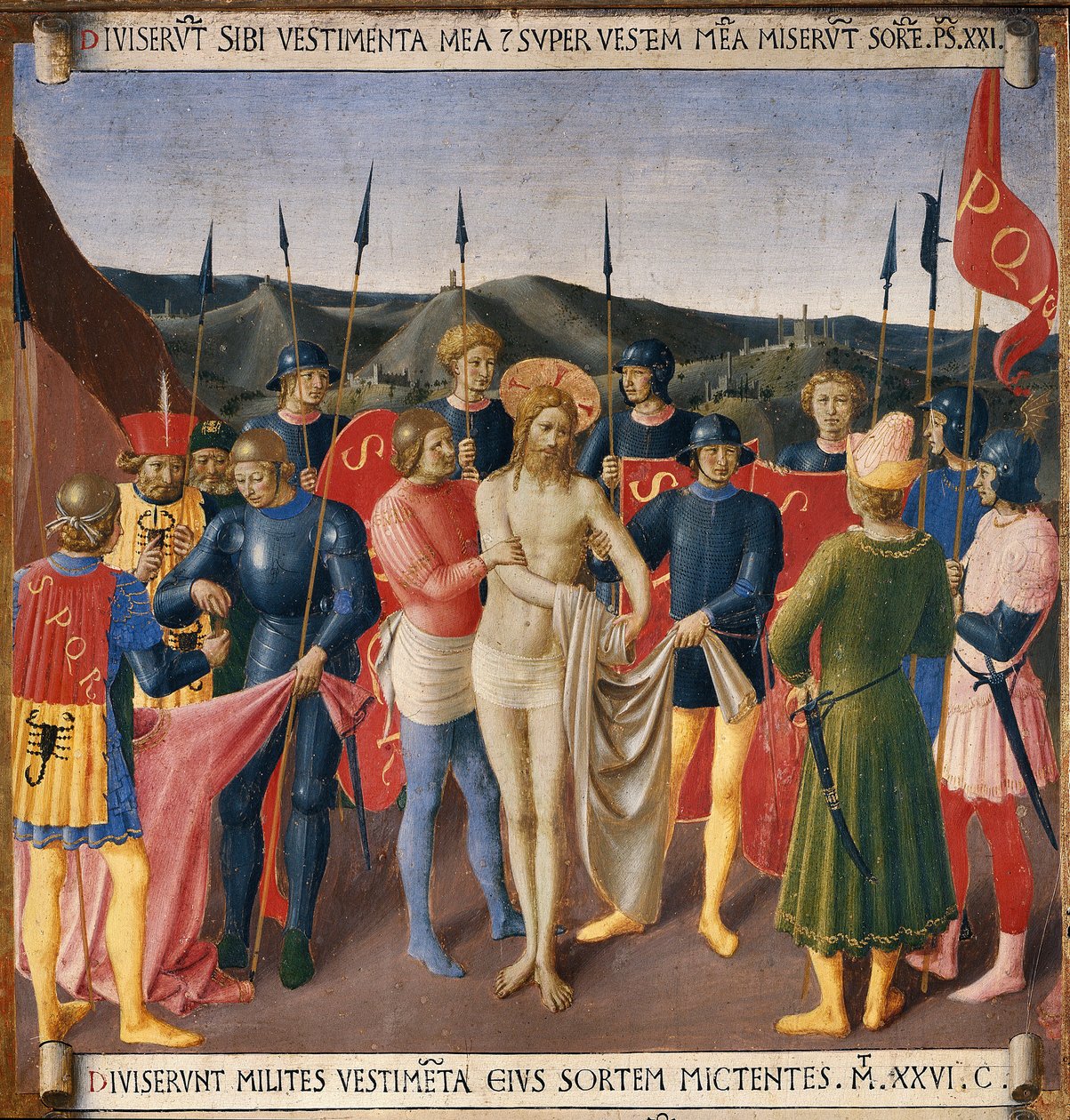 Rozbieranie się Chrystusa. Życie Chrystusa, Armadio degli Argenti. (Tempera na drewnie autorstwa Fra  Angelico