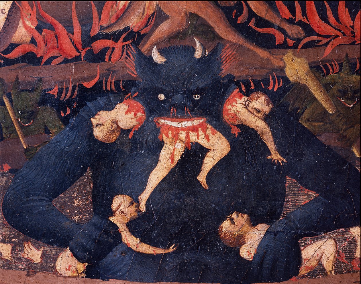 Sąd Ostateczny: Piekło (tempera na drewnie) autorstwa Fra  Angelico