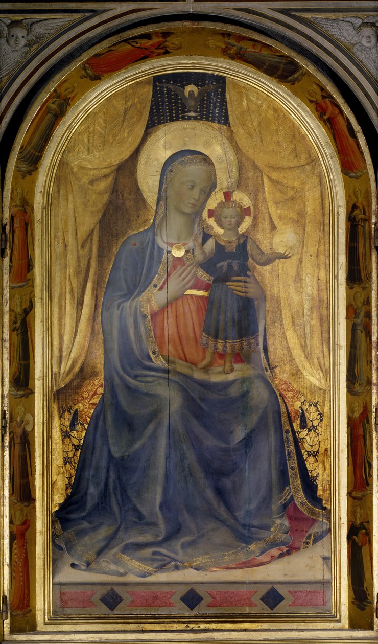 Dziewica ma Dzieciątko lub Tabernakulum (ołtarz) Liniers (tabernacolo dei Lanaioli) (ołtarz) autorstwa Fra  Angelico
