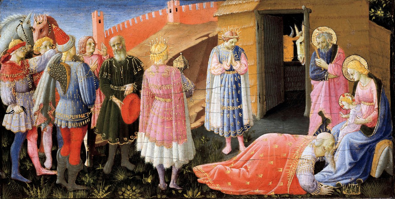 Adoracja Trzech Króli (ołtarz), obraz Fra Angelico, ok.1440 autorstwa Fra  Angelico