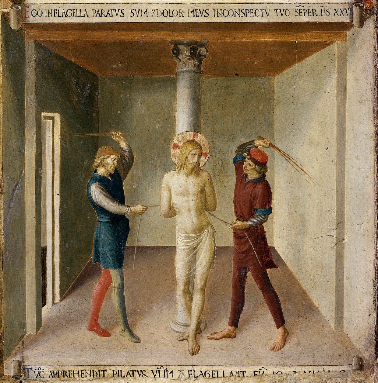 Chłosta. Życie Chrystusa, Srebrna Szafa. (Tempera na drewnie autorstwa Fra  Angelico