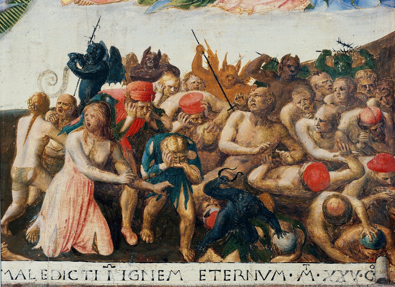 Sąd Ostateczny. Życie Chrystusa, Armadio degli Argenti. (Tempera na drewnie autorstwa Fra  Angelico