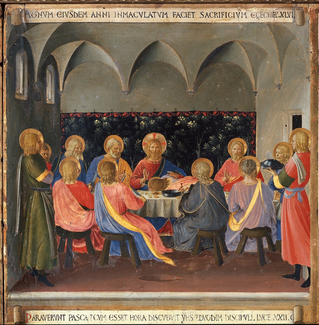Ostatnia Wieczerza. Życie Chrystusa, Srebrna Szafa. (Tempera na drewnie autorstwa Fra  Angelico