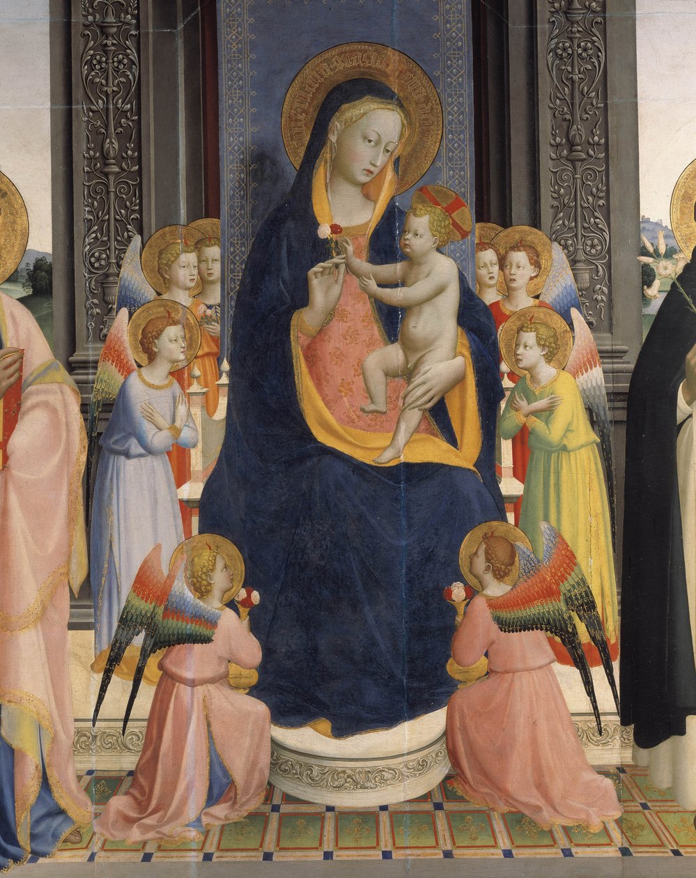 Dziewica z dzieckiem i świętymi autorstwa Fra  Angelico