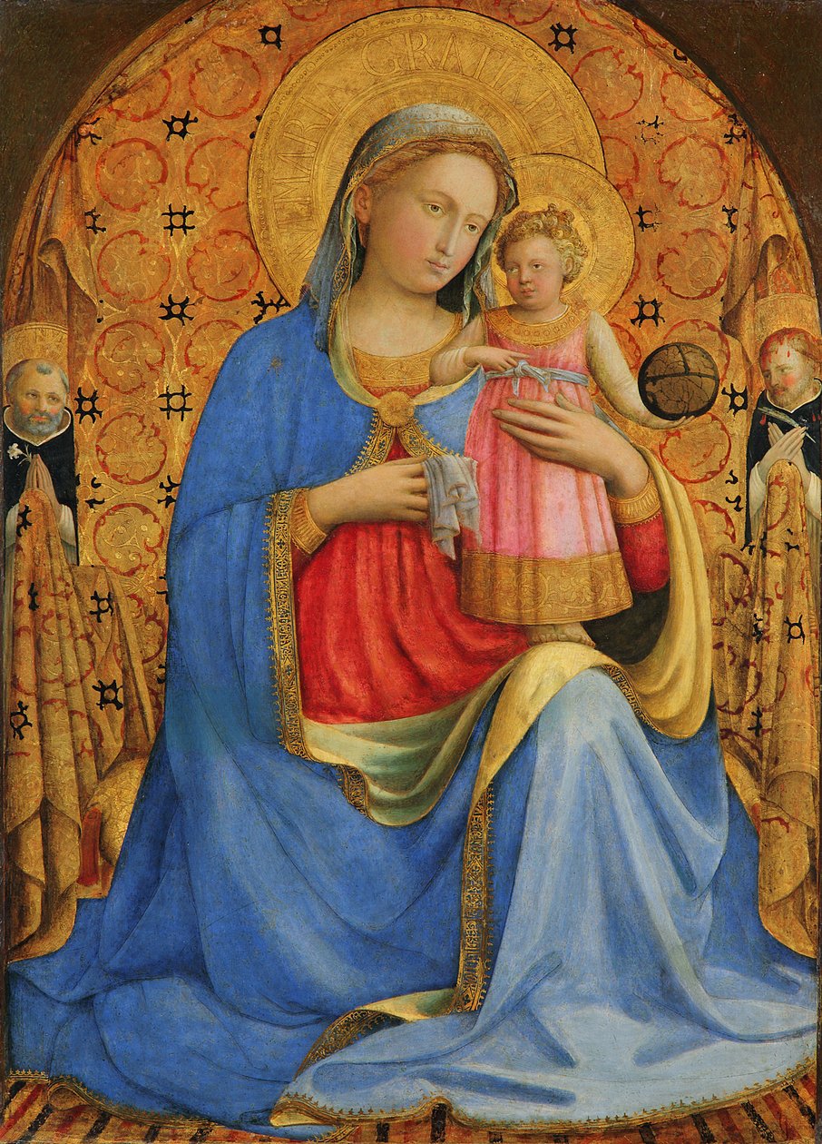 Niemiecki: Maria mit dem Kind und Heiligen Madonna z Dzieciątkiem autorstwa Fra Angelico