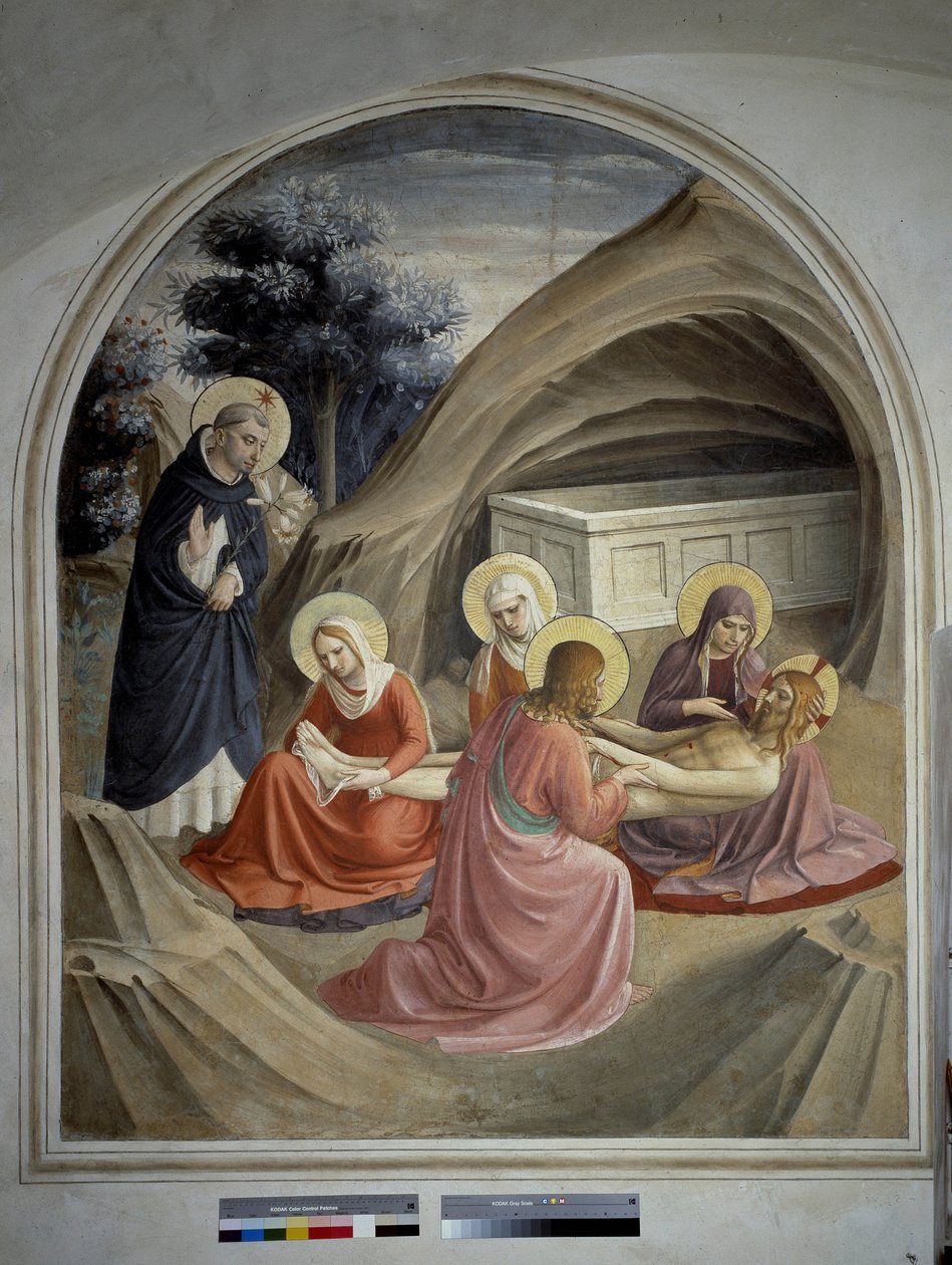 Lament Chrystusa. Fresk Guido di Pietro autorstwa Fra Angelico