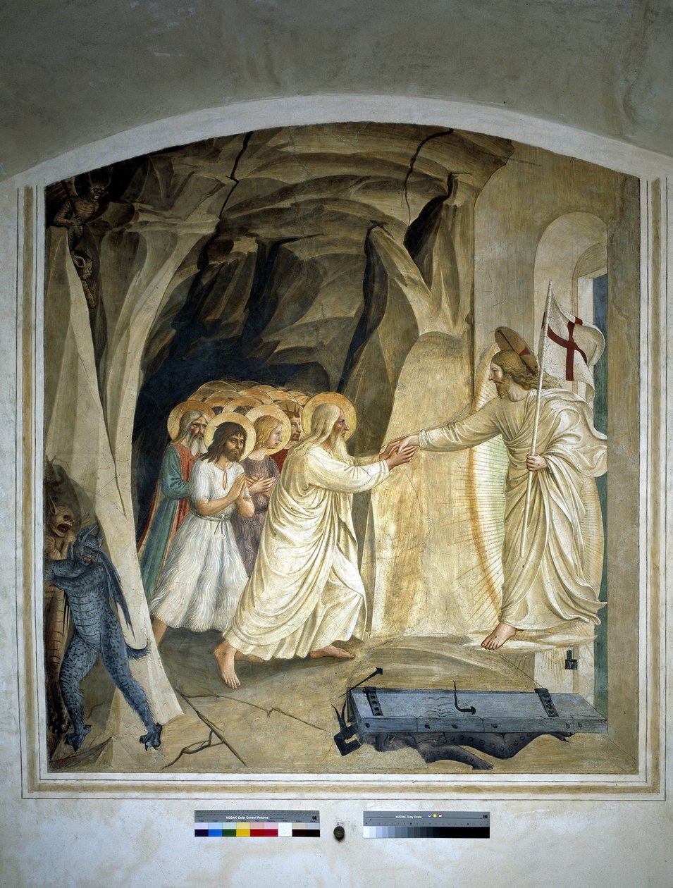 Zejście do otchłani. Fresk Guido di Pietro autorstwa Fra Angelico