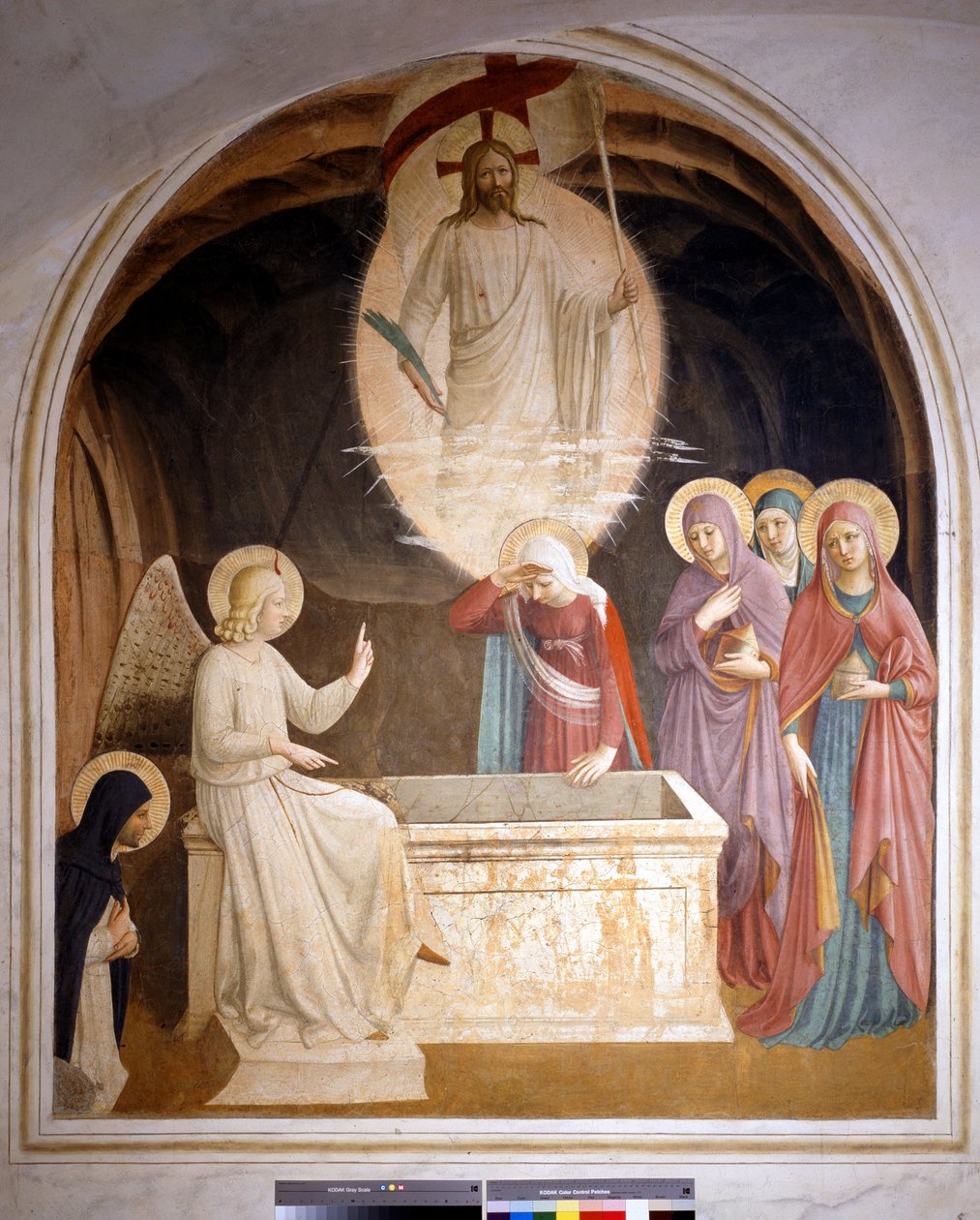 „Chrystus zmartwychwstaje i święte niewiasty w grobie” Zmartwychwstanie i Święte Niewiasty autorstwa Fra Angelico