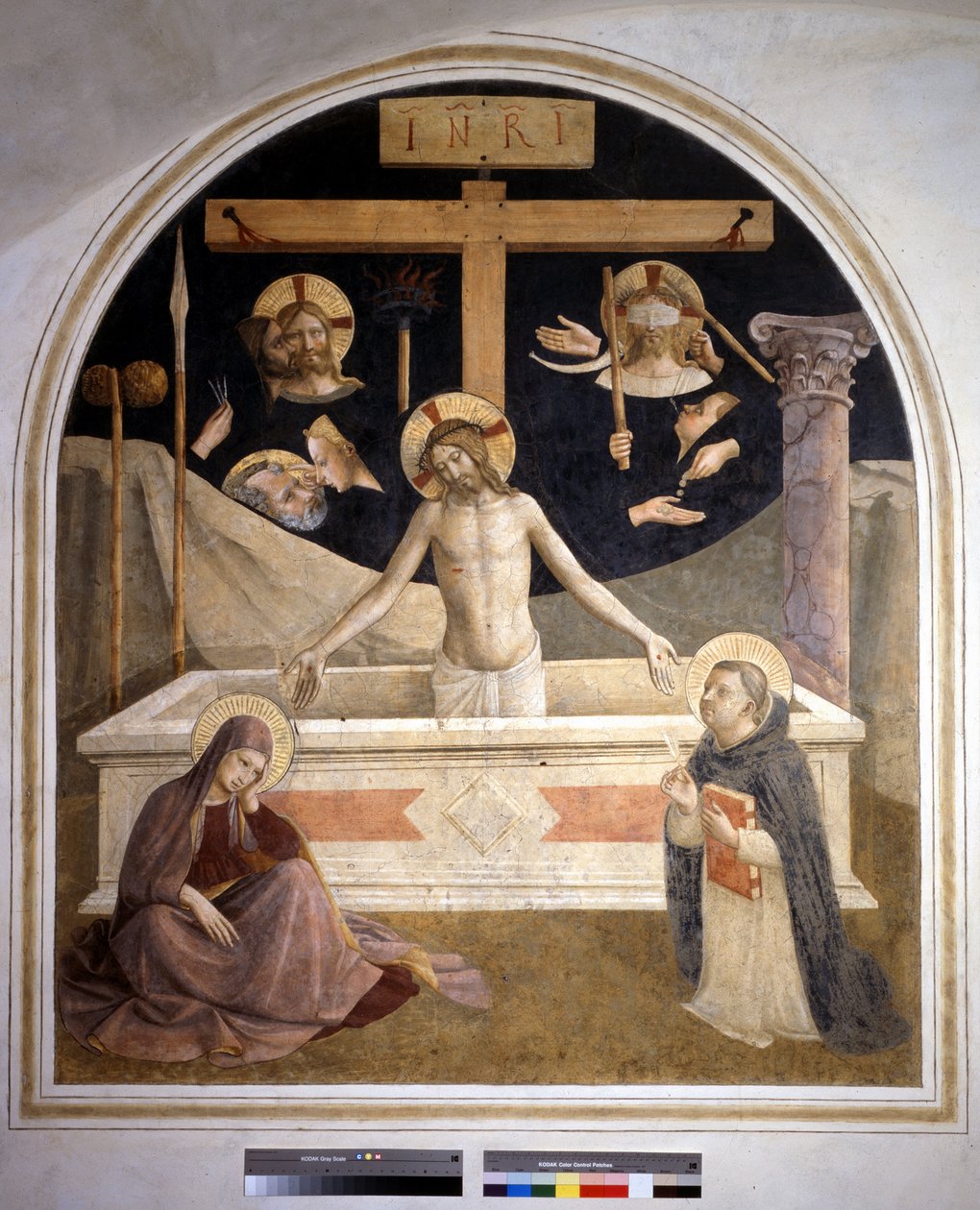 Chrystus wstający z grobu. 1438/1445. Fresk Guido di Pietro autorstwa Fra Angelico