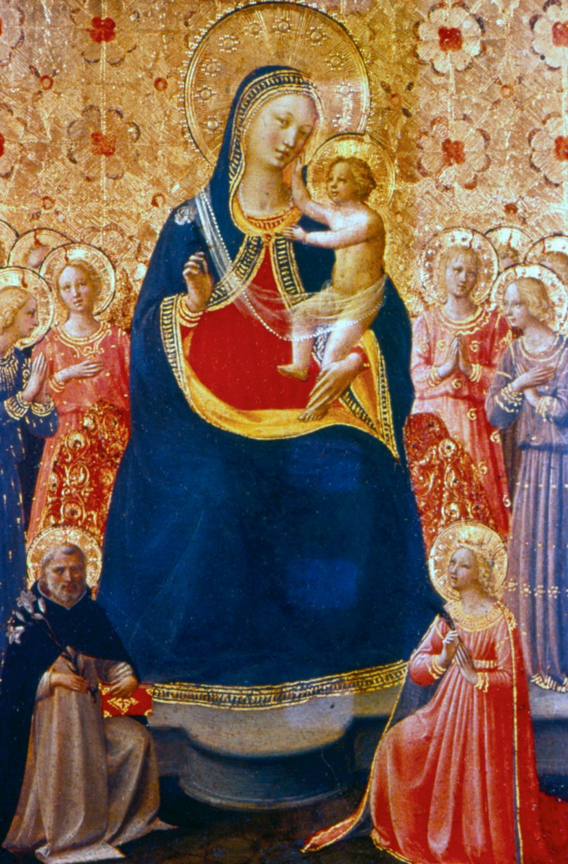 Madonna z Dzieciątkiem i Świętymi, połowa XV wieku. autorstwa Fra Angelico