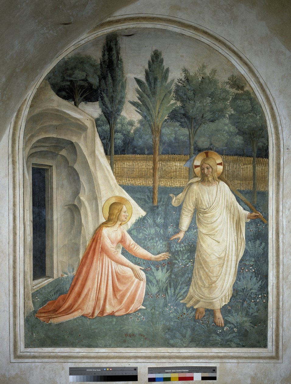 Noli tangere mnie. Zmartwychwstały Jezus Chrystus nie chce być dotykany przez Świętą Marię Magdalenę Fresk Guido di Pietro autorstwa Fra Angelico