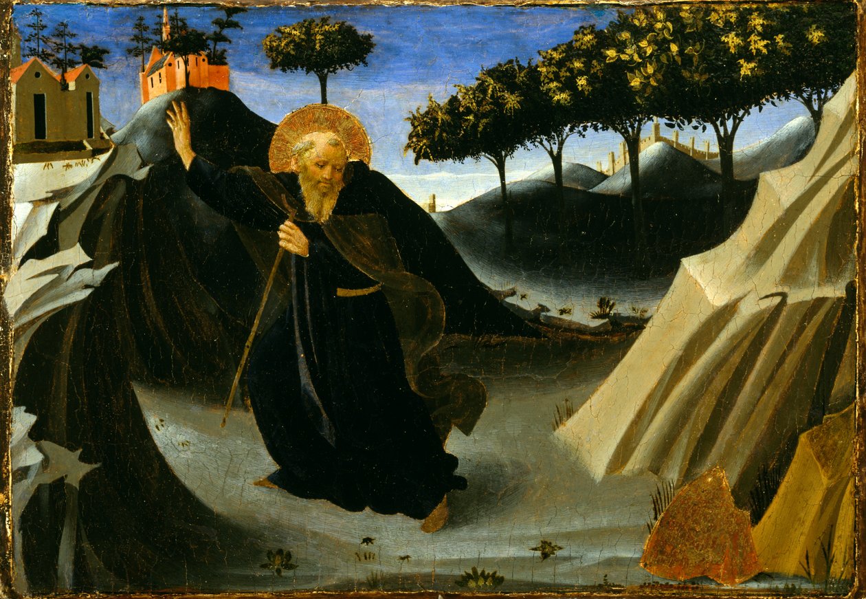 Święty Antoni unikający masy złota autorstwa Fra Angelico