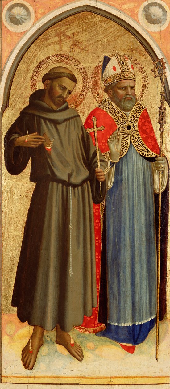 Święty Franciszek i święty biskup autorstwa Fra Angelico