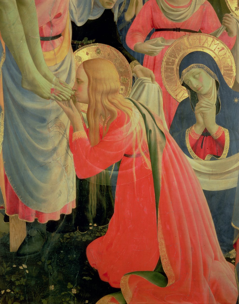 Ołtarz Santa Trinita, detal Marii Magdaleny, ok.1434 tempera i złoto na papel autorstwa Fra Angelico