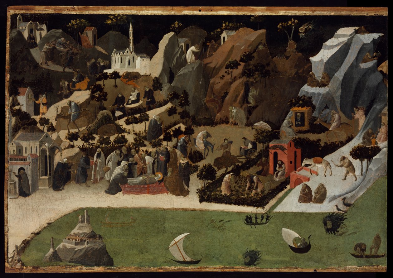Sceny z życia Ojców Pustyni (Thebaid) autorstwa Fra Angelico