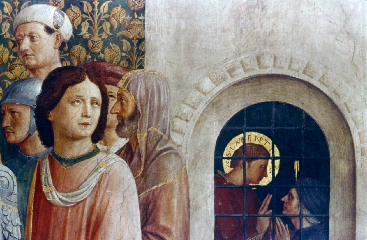 Detal Sądu Św. Wawrzyńca, połowa XV wieku autorstwa Fra Angelico
