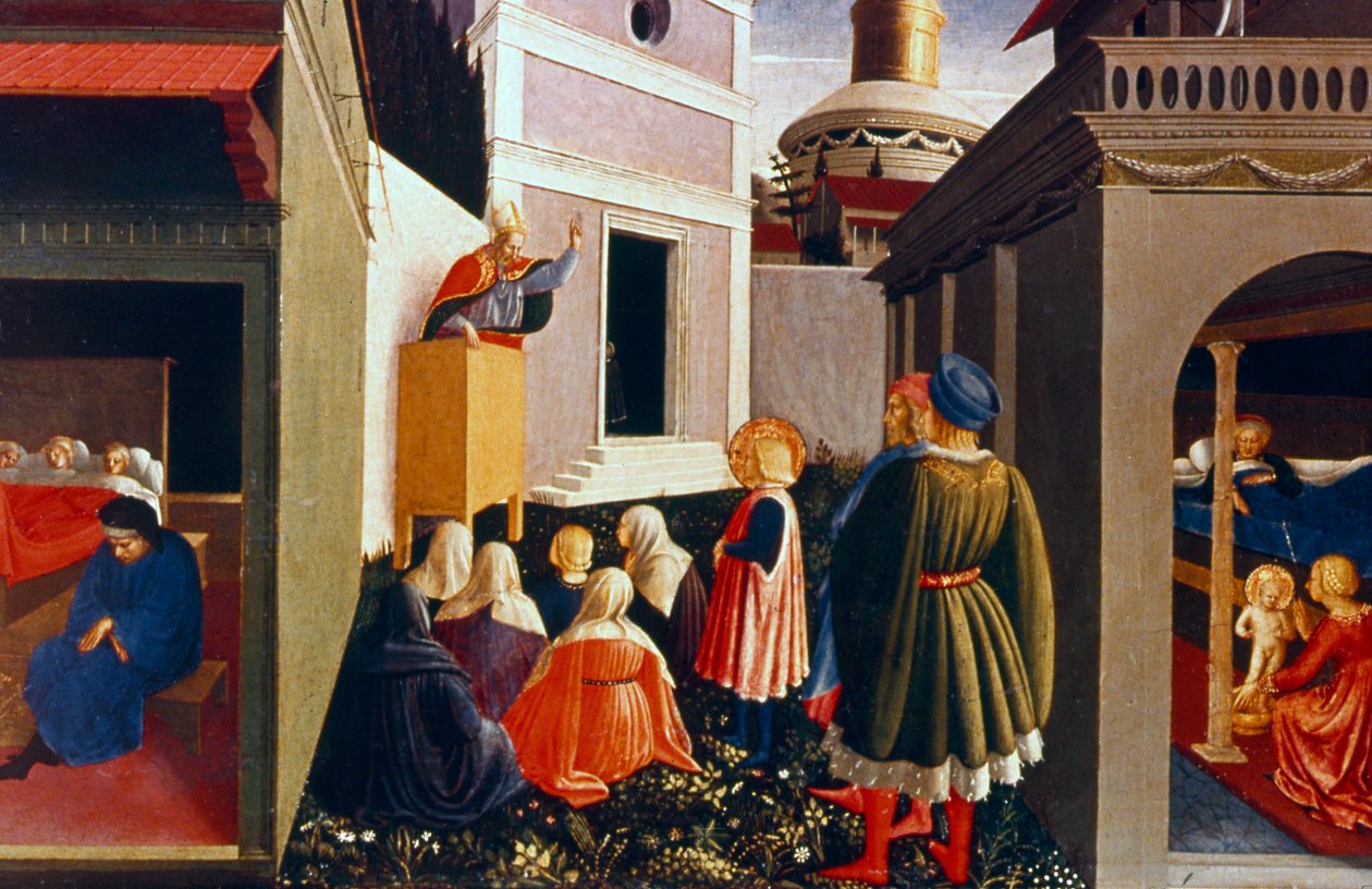 Powołanie św Mikołaja, 1437 autorstwa Fra Angelico
