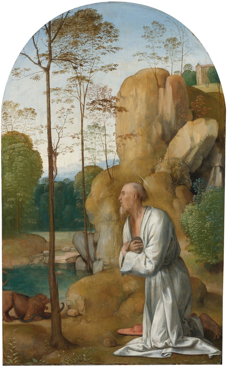 Święty Hieronim na pustyni - Święty Hieronim na pustkowiu, Bartolommeo, Fra autorstwa Fra Bartolomeo