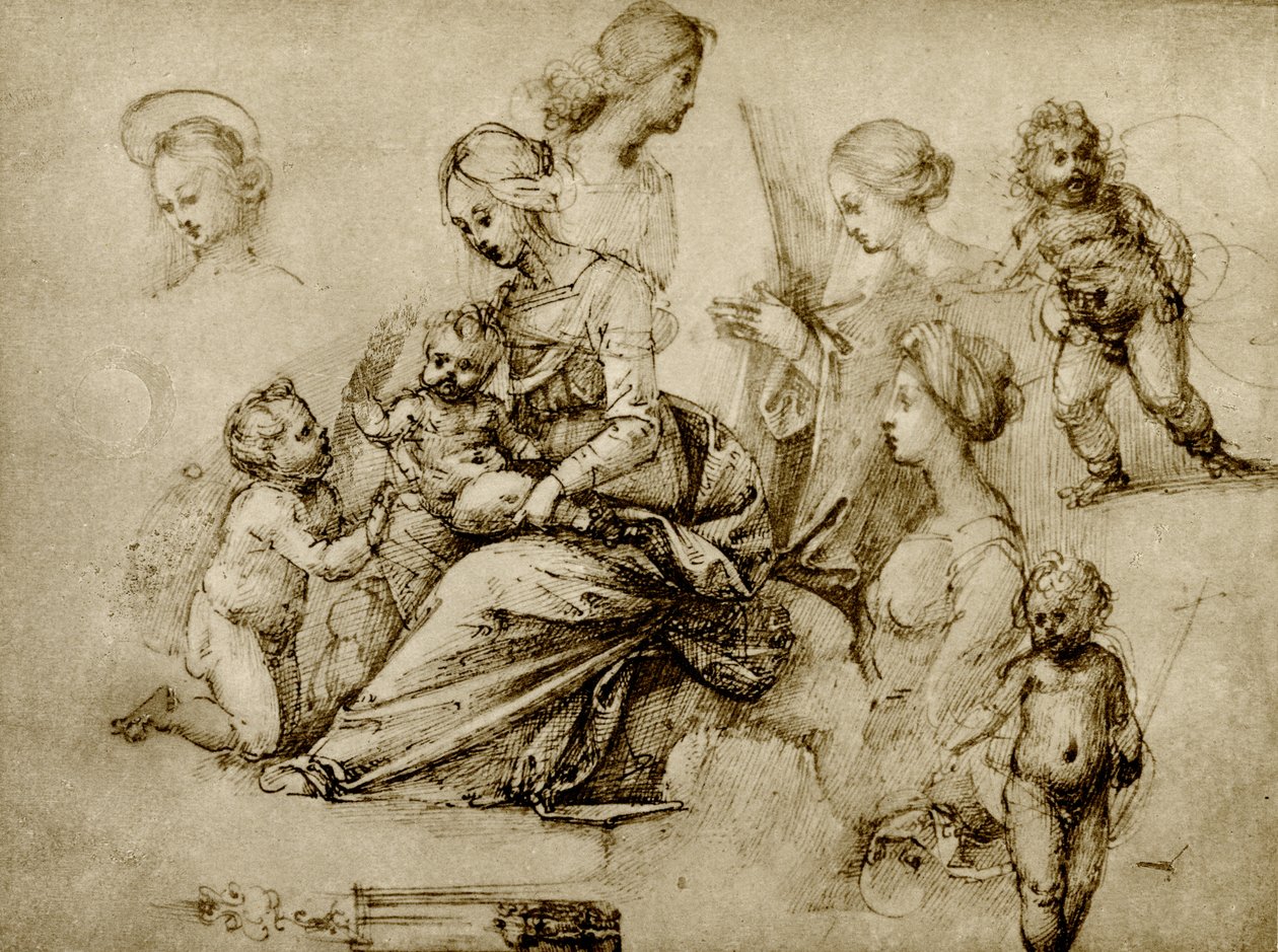 Studiuj na Madonnie autorstwa Fra Bartolomeo