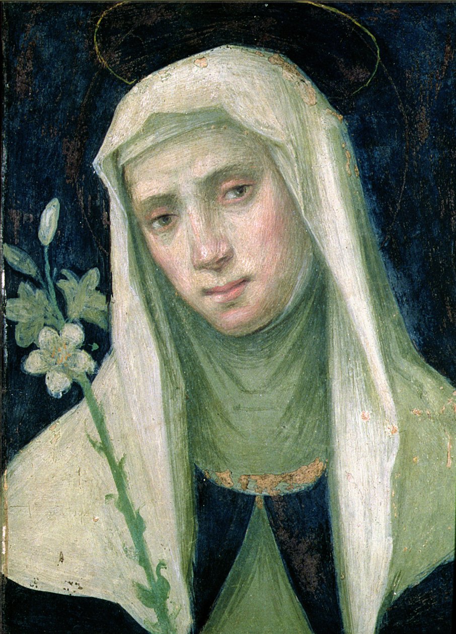 Św. Katarzyna Sieneńska (1347-80) (tempera na desce) autorstwa Fra Bartolommeo